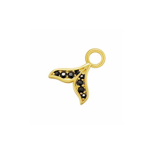 Colgante Cola de Ballena Zircones Negros