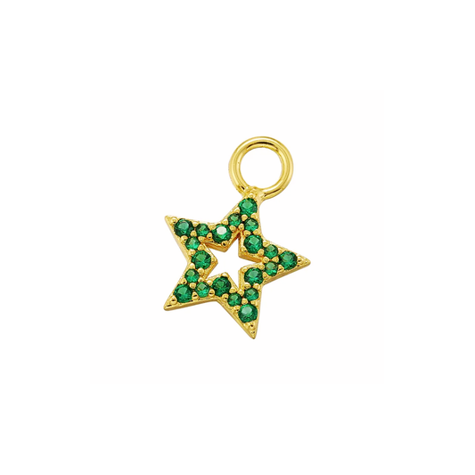 Colgante Estrella Zircones Verdes
