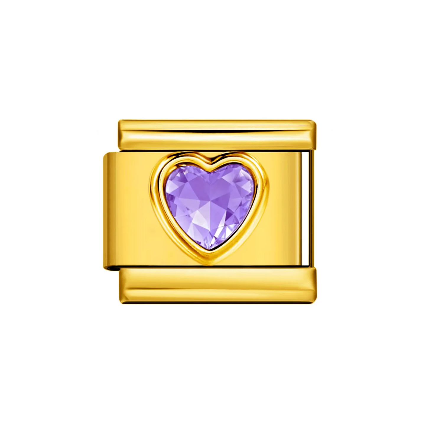 Charm Dorado Piedra Corazón de Colores