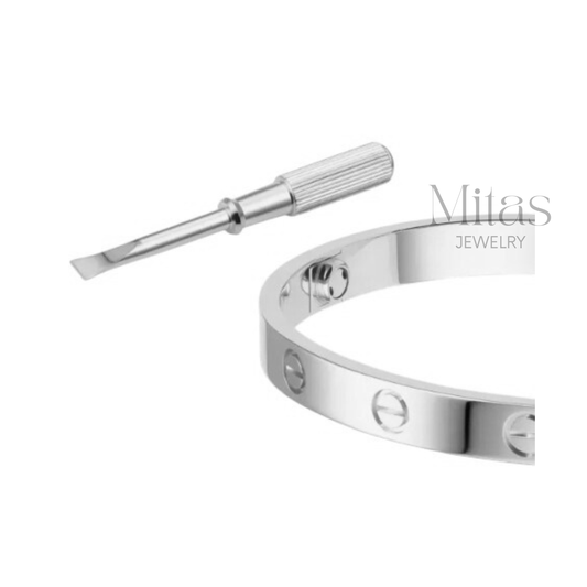 Brazalete Plateado Love