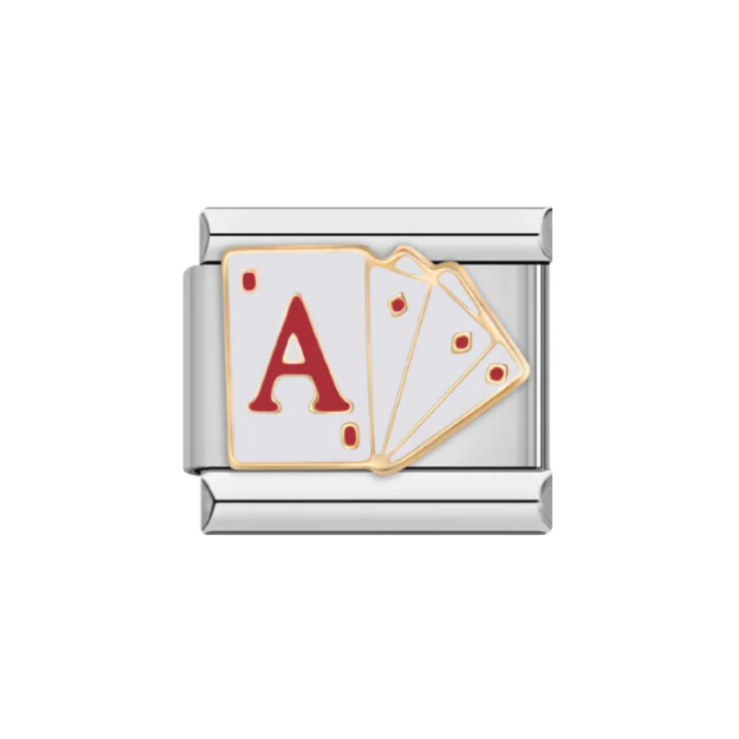 Charm Poker Plateado & Dorado