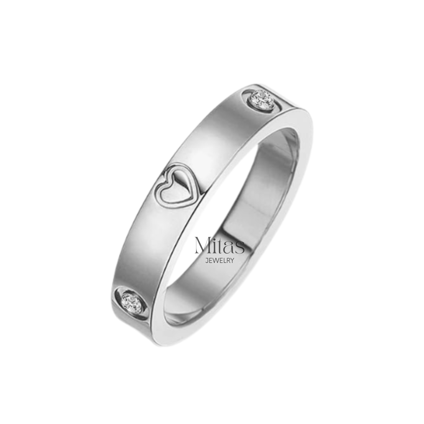 Anillo & Corazones - Brushed Finish