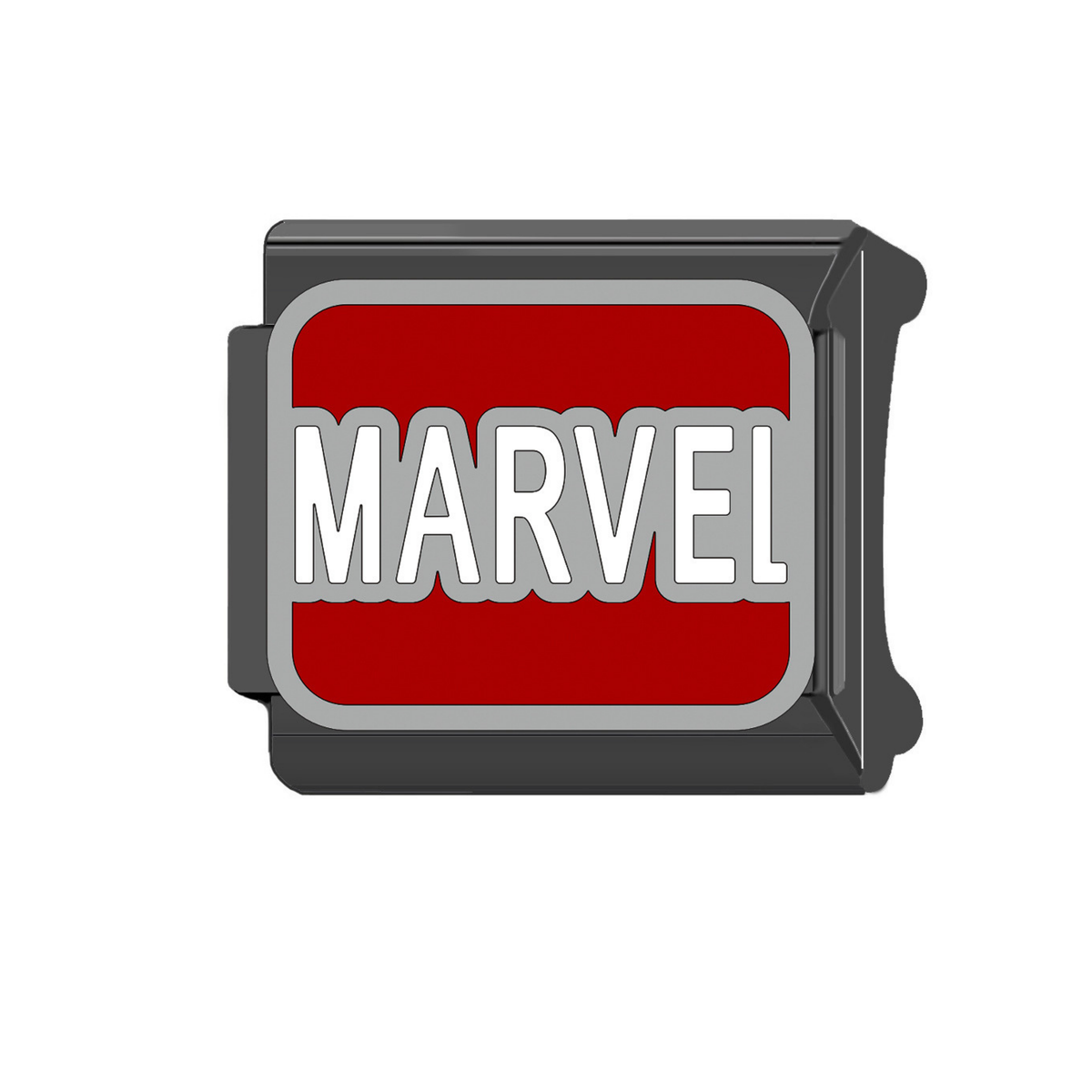 Charm Marvel Plateado y Negro