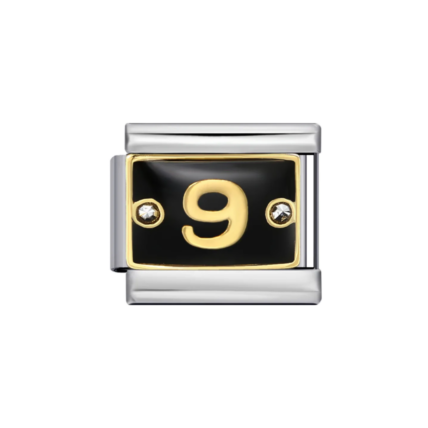 Charms Números Dorados & Negro