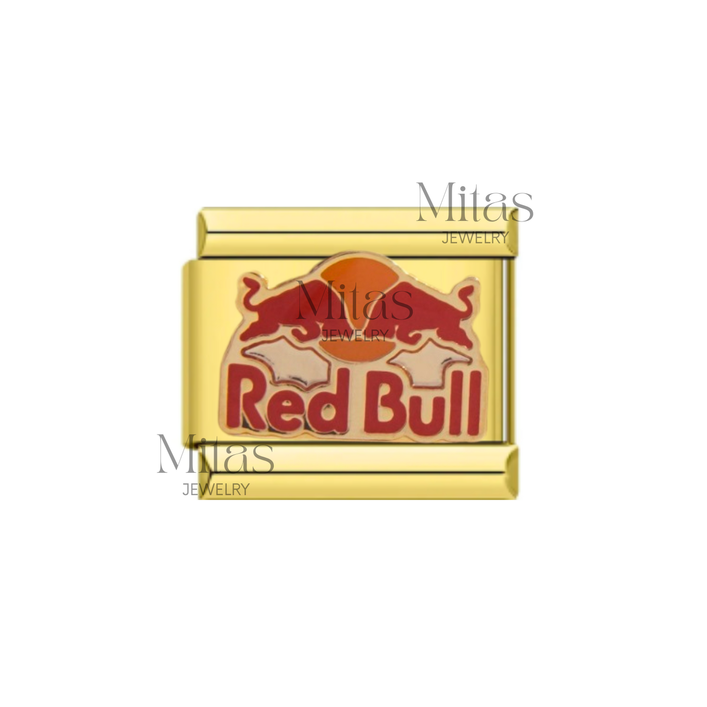 Charm Red Bull Plateado & Dorado