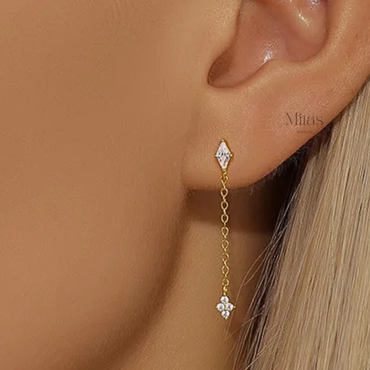 Aretes Colgantes Plata 925