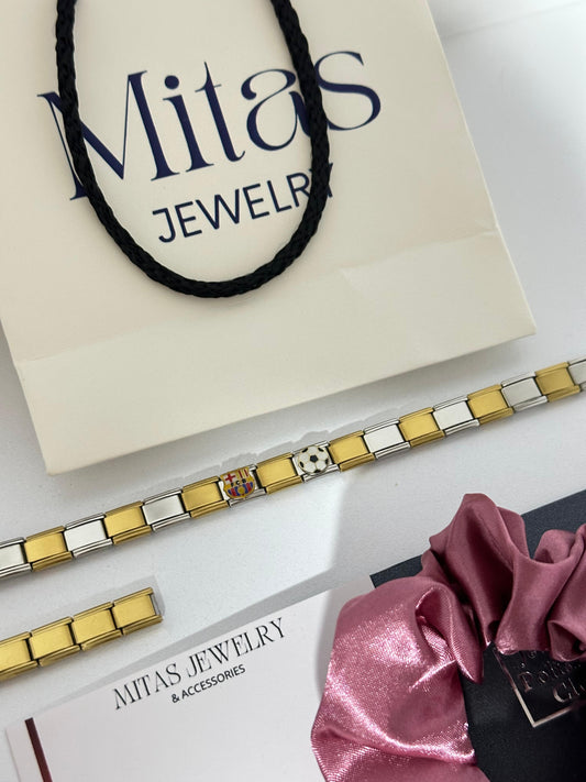 Brazalete Italiano Dorado & Plateado