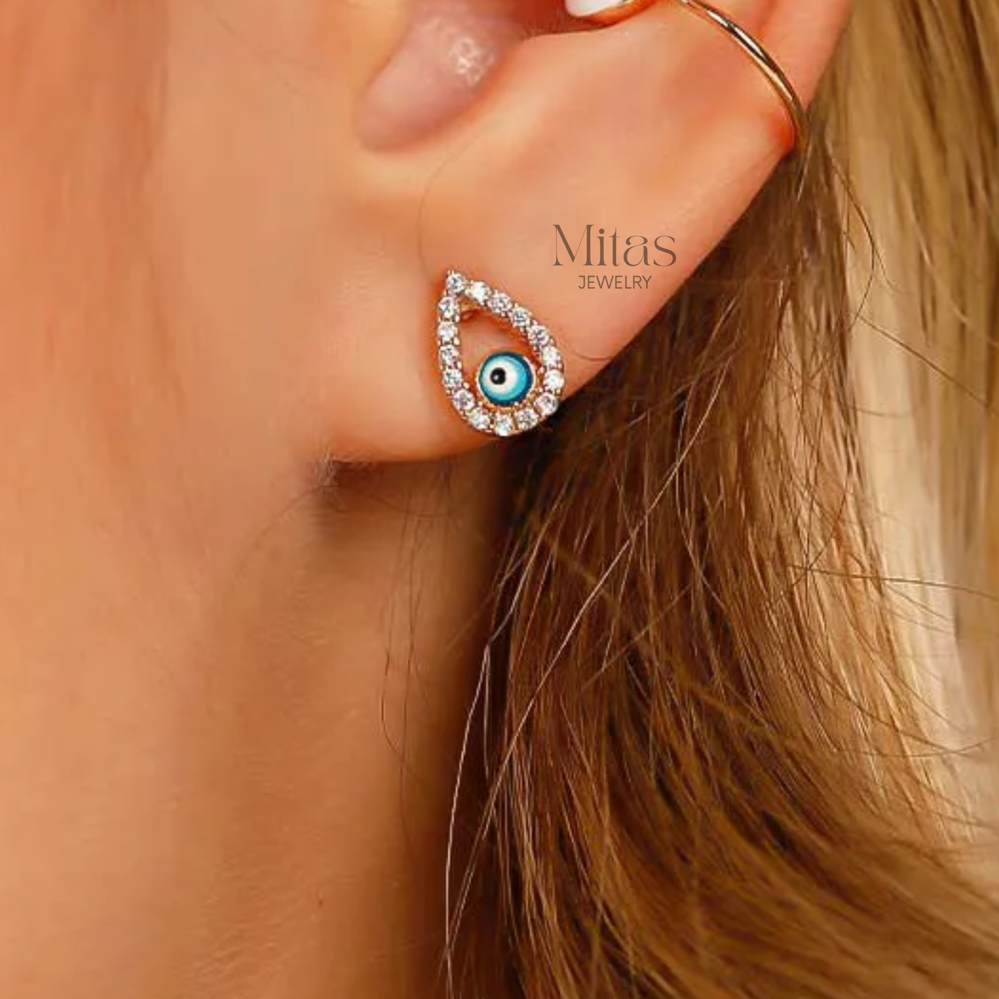 Aretes Gota Ojo Turco