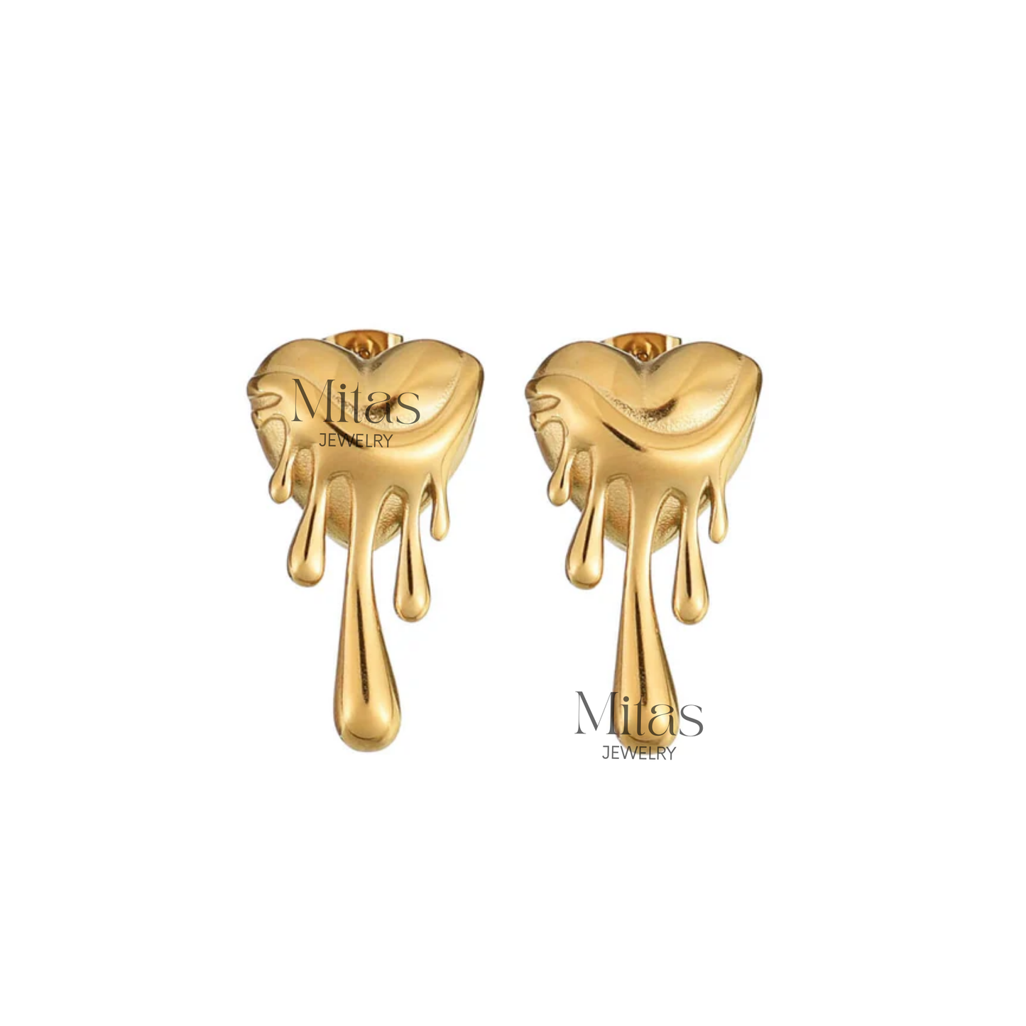 Arete Corazón Dorado