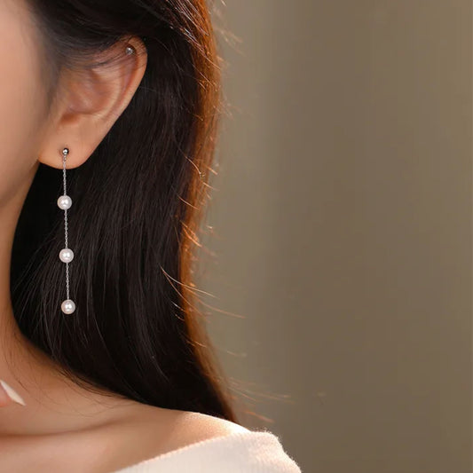 Pendientes Colgantes Perlas