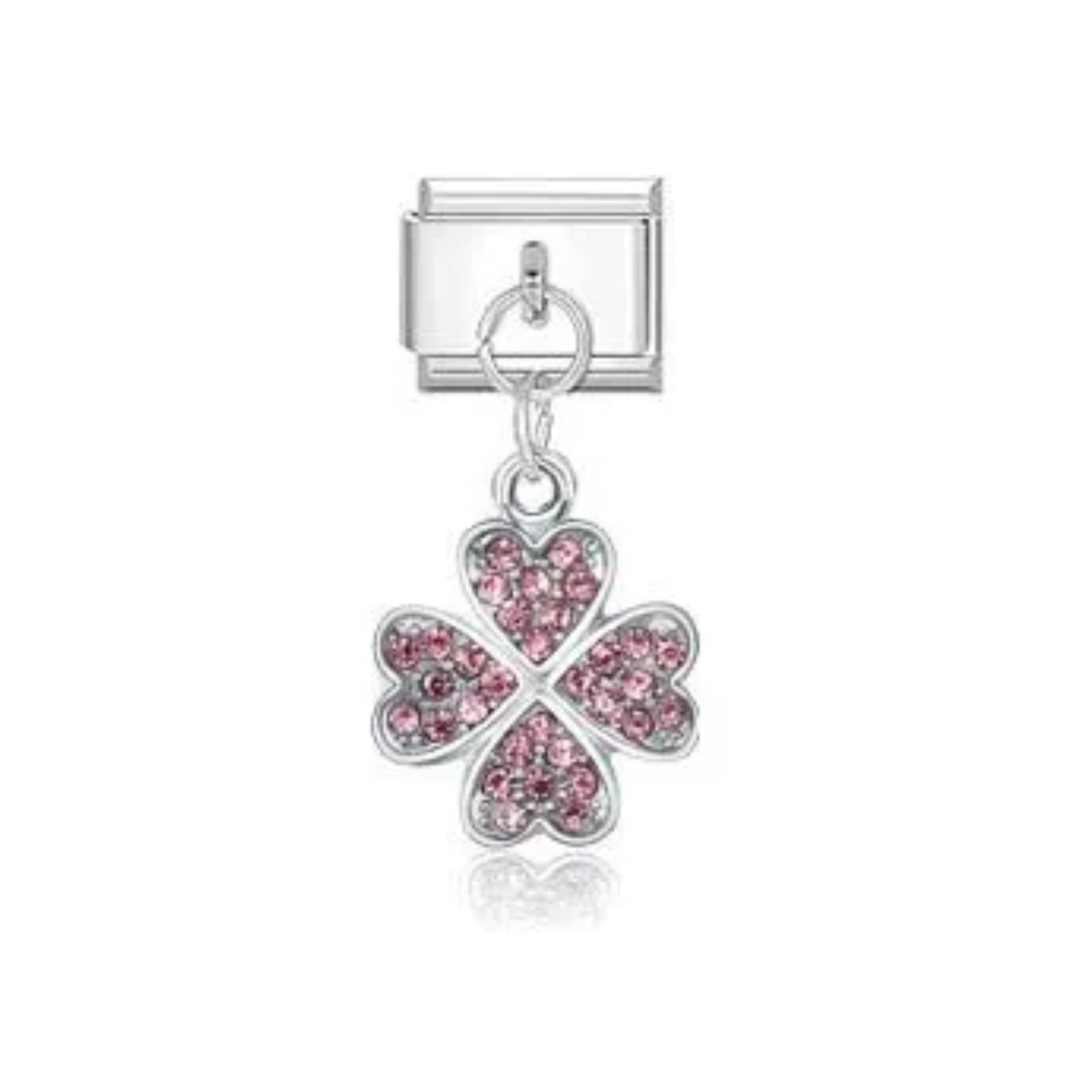 Charm Trébol Rosa Colgante