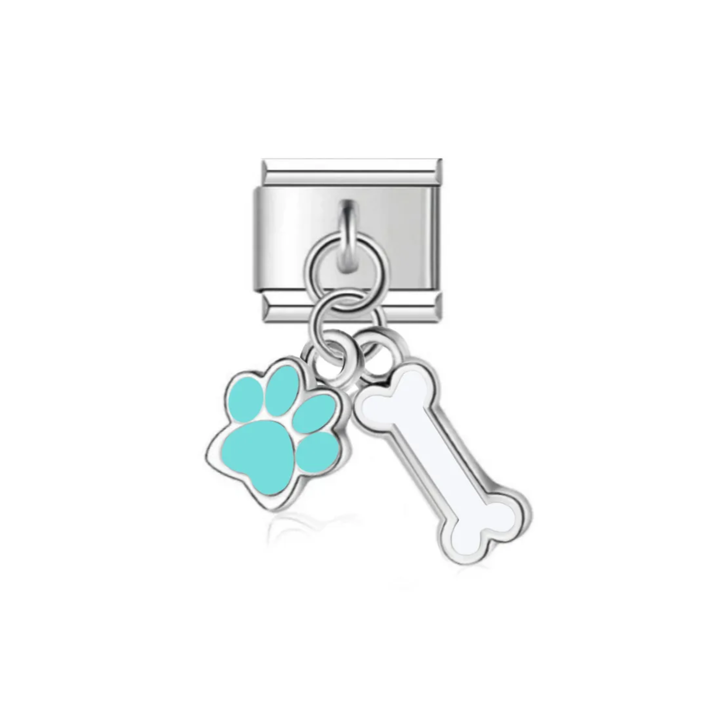 Charm Colgante Huellita Azul