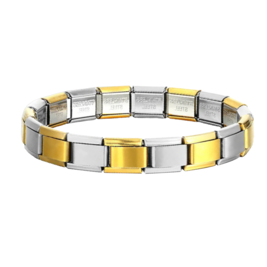Brazalete Italiano Dorado & Plateado