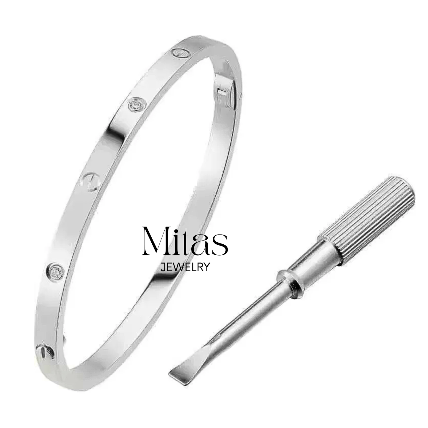 Brazalete L🖤ve Plateado