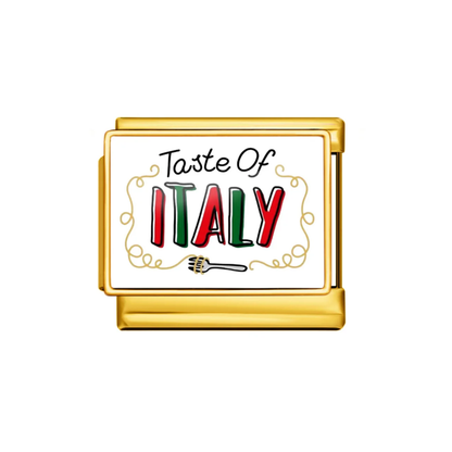 Taste Of Italy Charm Plateado & Dorado