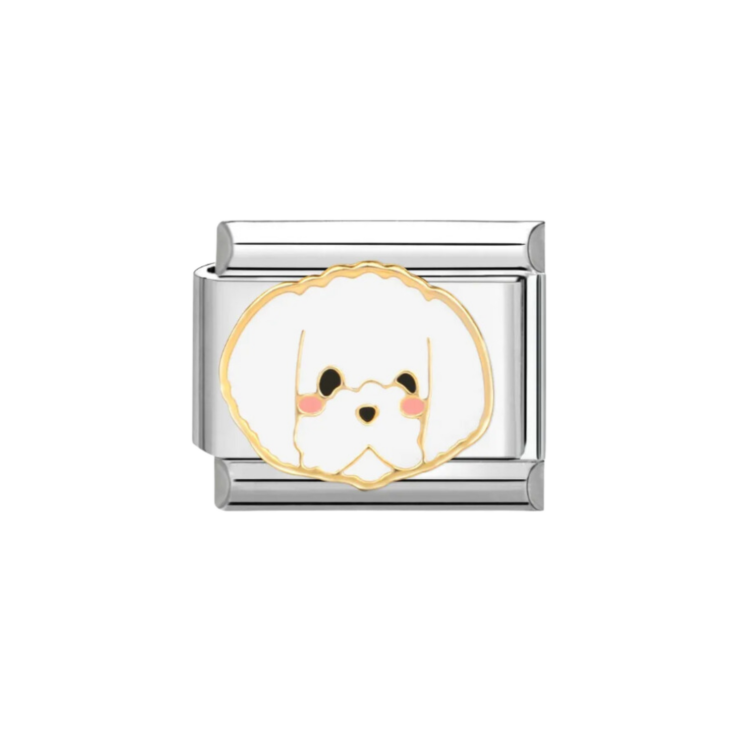 Charm Poodle Plateado & Dorado