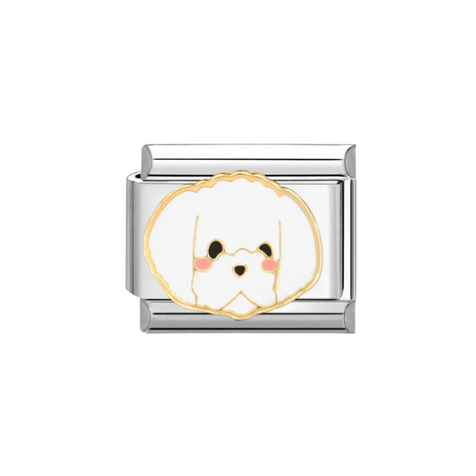 Charm Poodle Plateado & Dorado