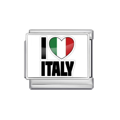 I 💚 Italy Charm Plateado & Dorado