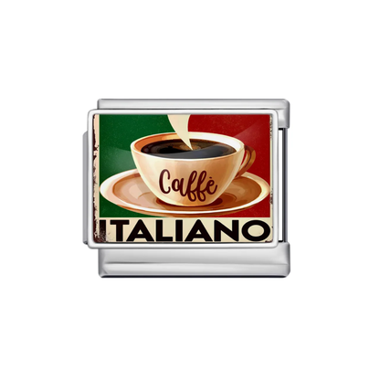 Caffe Italiano Charm Plateado & Dorado