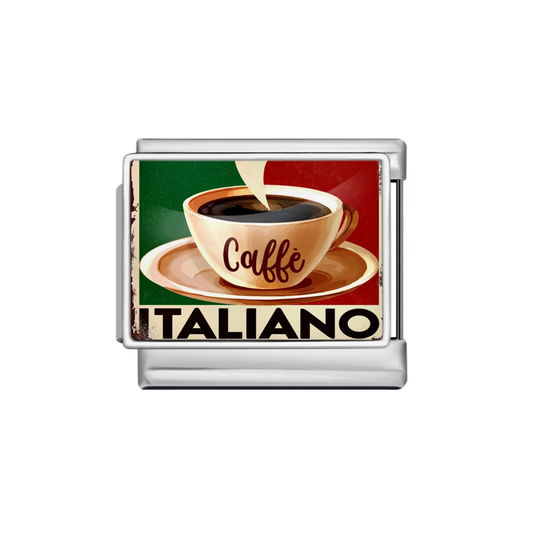 Caffe Italiano Charm Plateado & Dorado