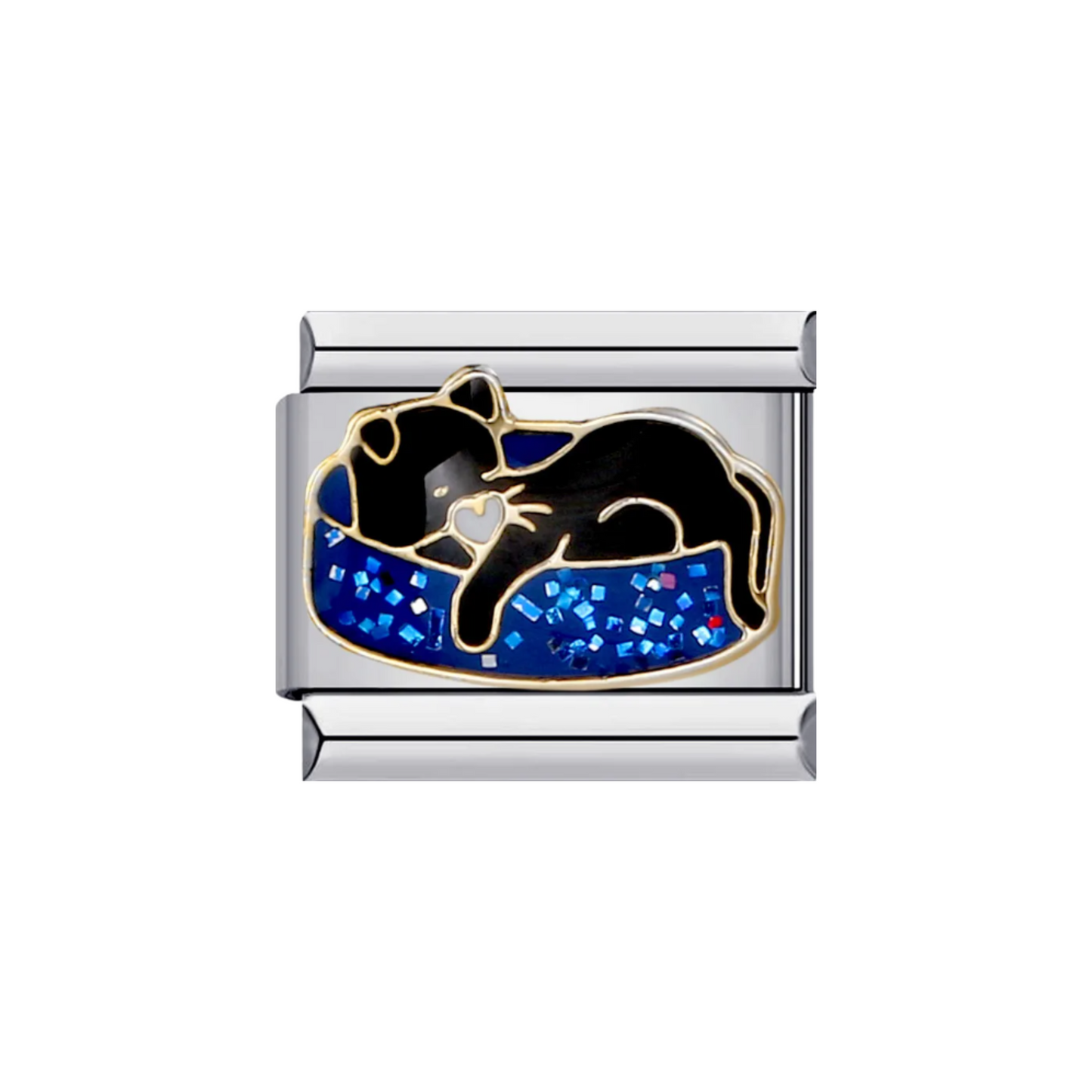 Charm Gatito- Plateado & Dorado