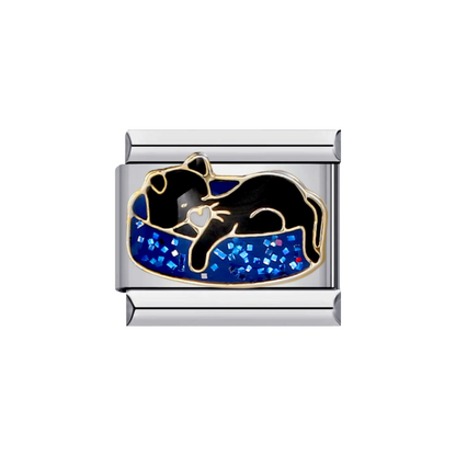 Charm Gatito- Plateado & Dorado