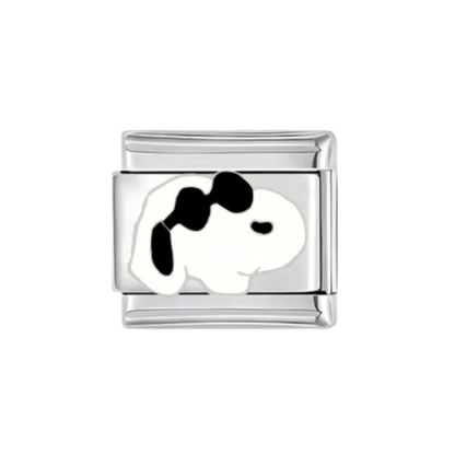 Charm Cool Snoopy Plateado & Dorado