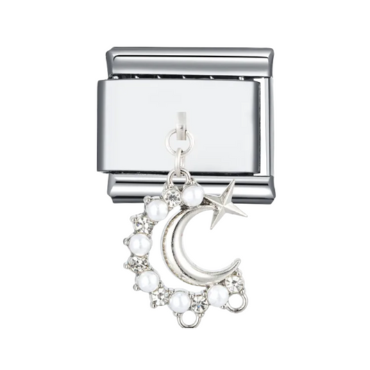 Charm Colgante Luna y Perla