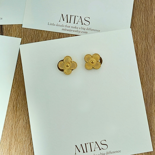 Aretes Trébol Dorados