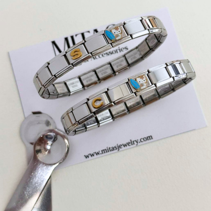 Brazalete Italiano Plateado