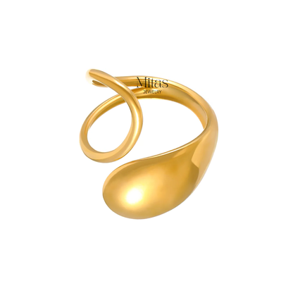 Anillo Dorado Geométrico