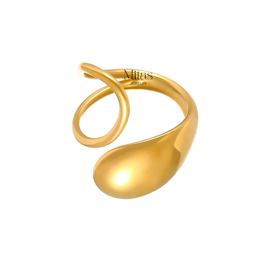 Anillo Dorado Geométrico