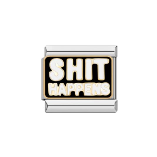 Charm Shit Happens Plateado & Dorado