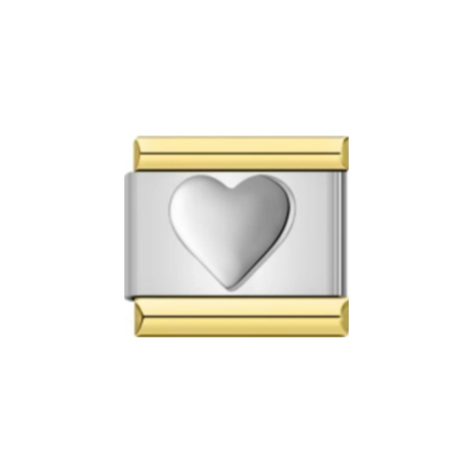 Charm Corazón Plateado