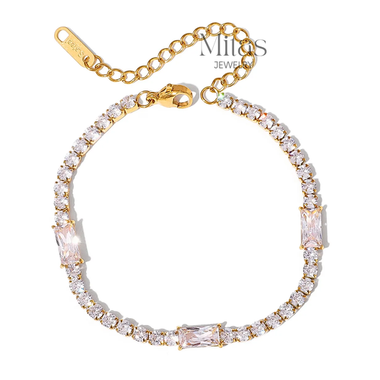 Brazalete Tennis Detalles Rectangular