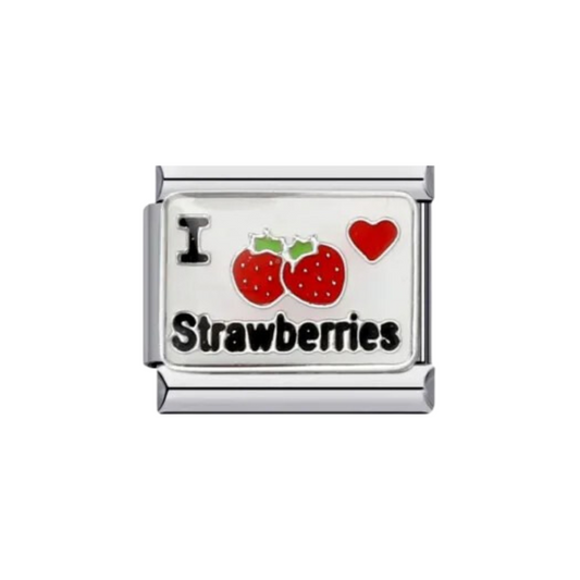 I Love Strawberries Charm