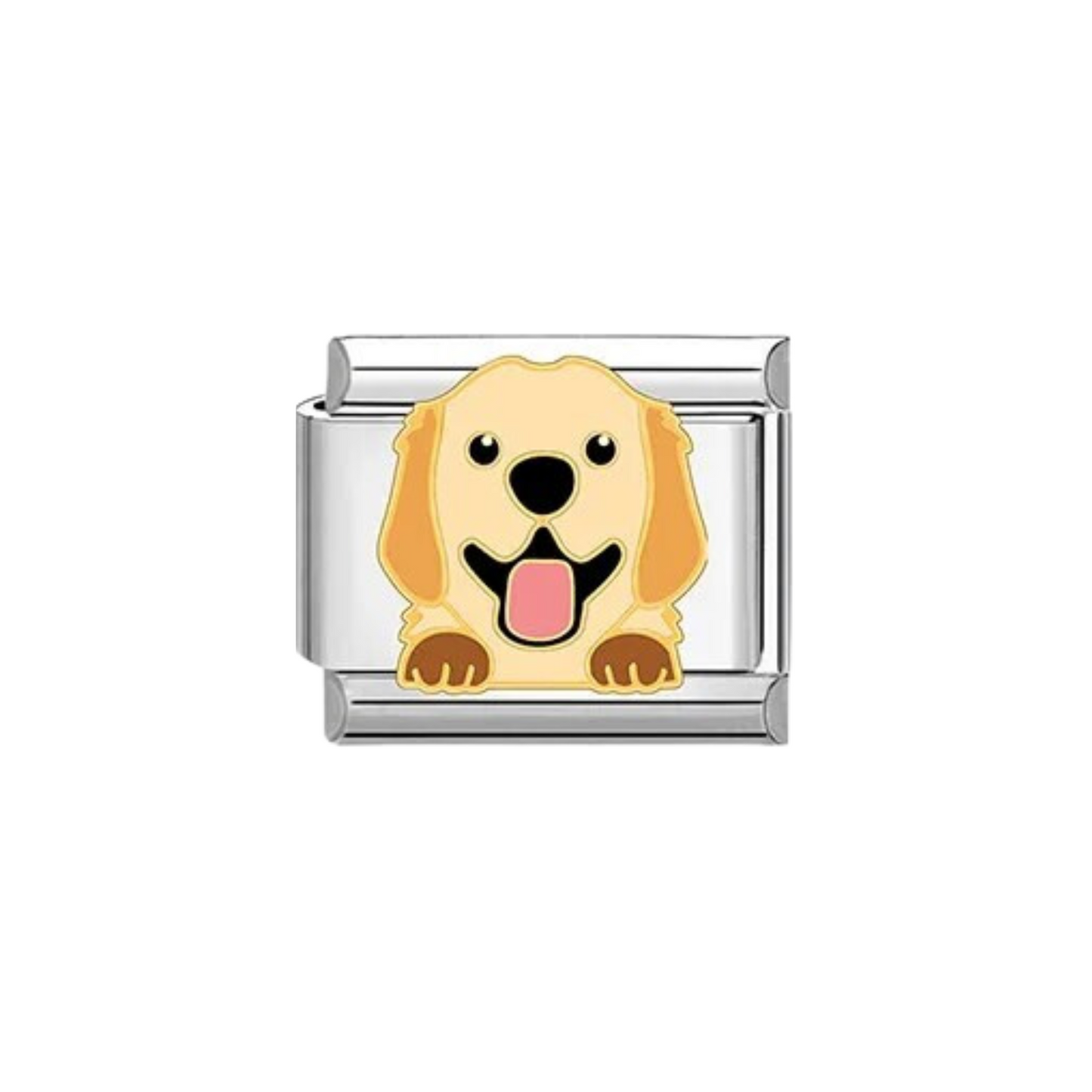 Charm Golden Retriever Plateado & Dorado