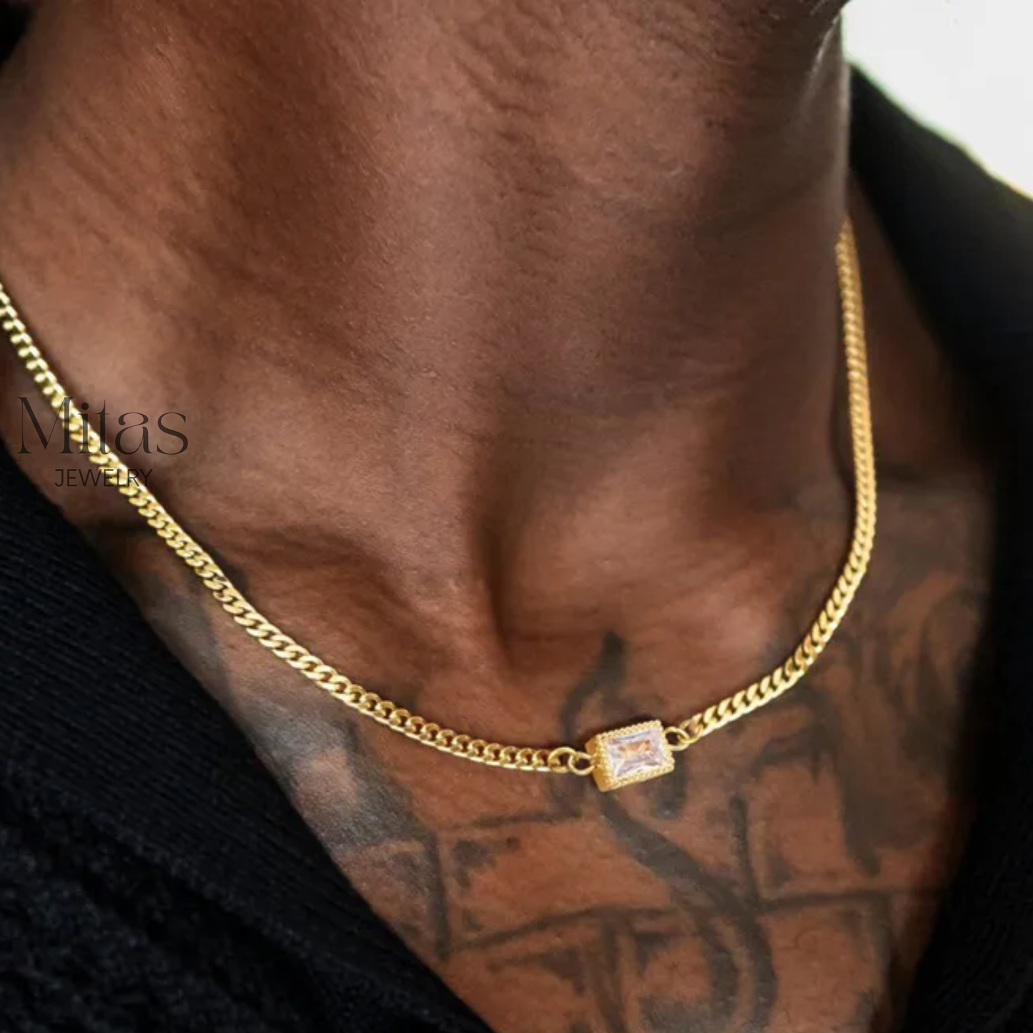 Cadena Dorada & Plateada Detalle Cristal