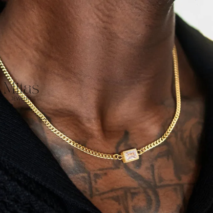 Cadena Dorada & Plateada Detalle Cristal