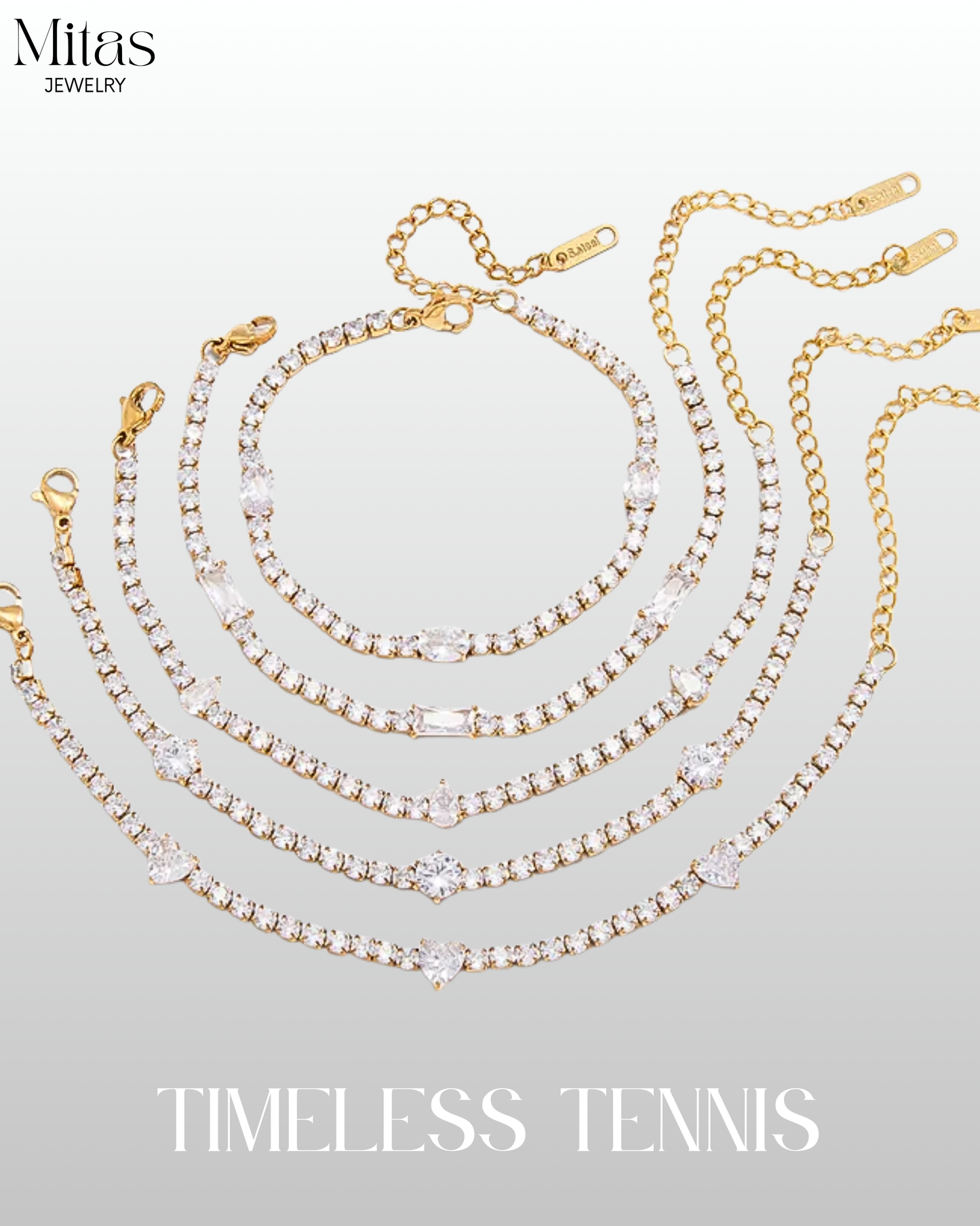 Brazalete Tennis Detalles Ovalados