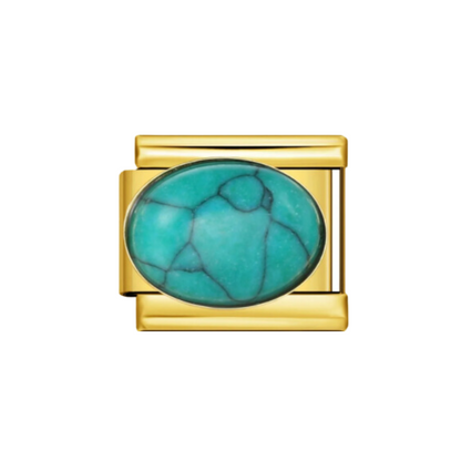 Charm Dorado Piedra de Colores