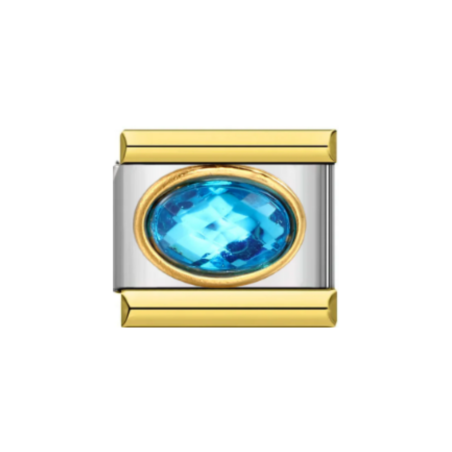 Charm Celeste Detalle Dorado