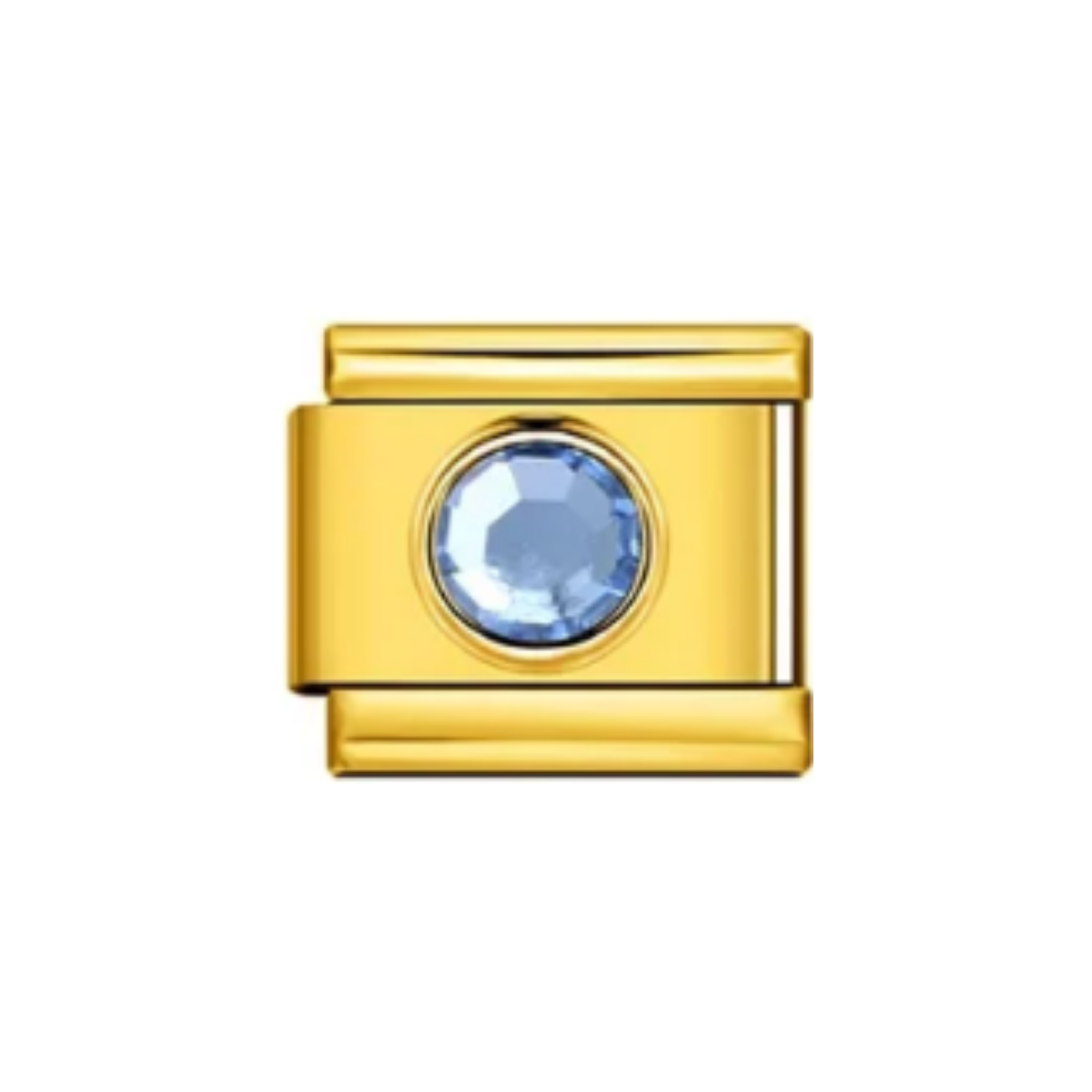 Charm Dorado Detalle Celeste
