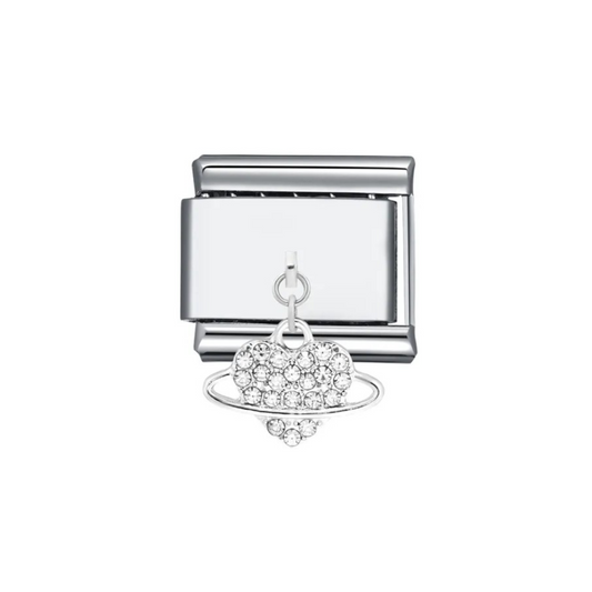 Charm Plateado Corazón Colgante