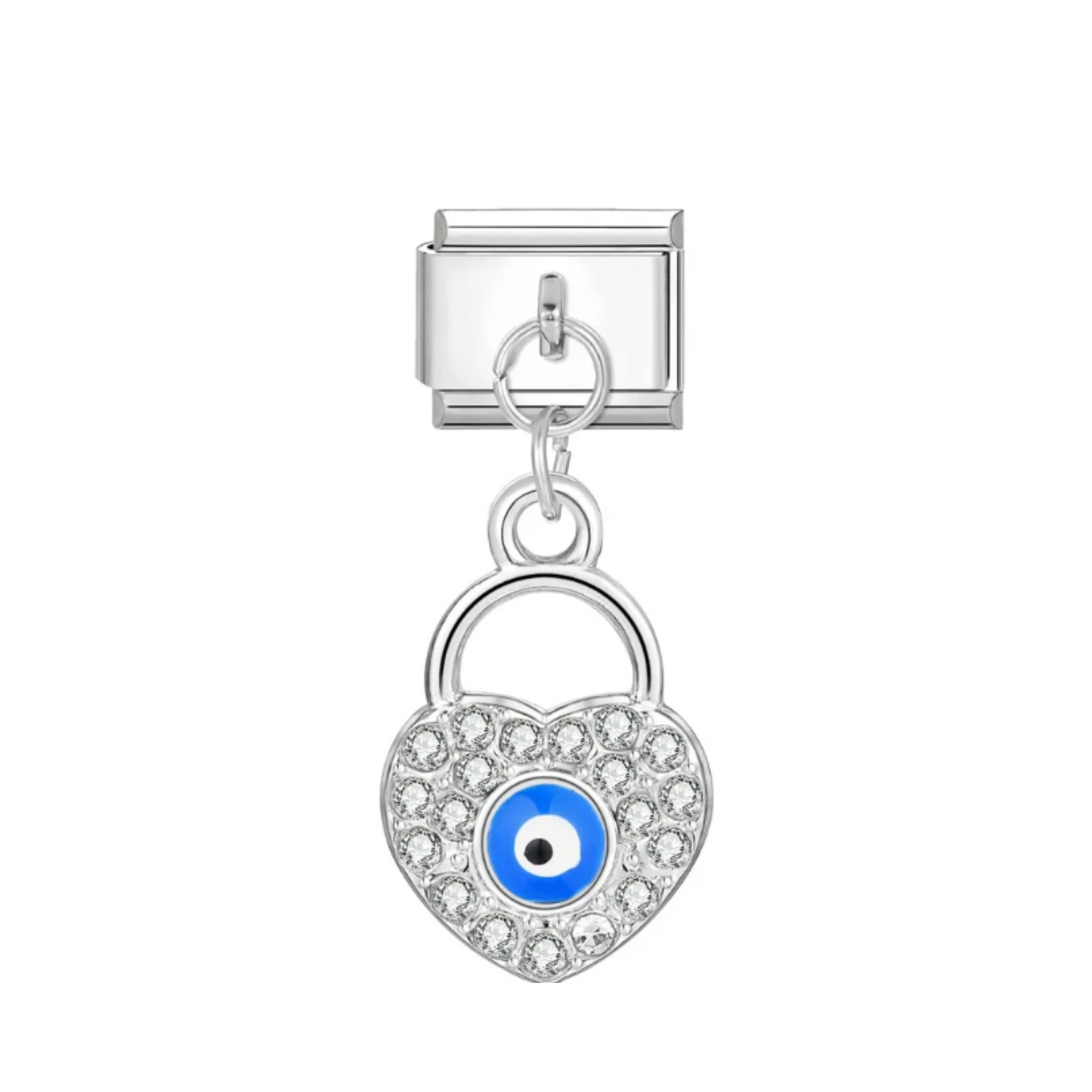 Charm Plateado Ojo Turco Colgante