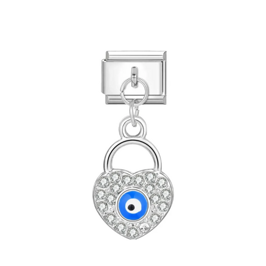 Charm Plateado Ojo Turco Colgante