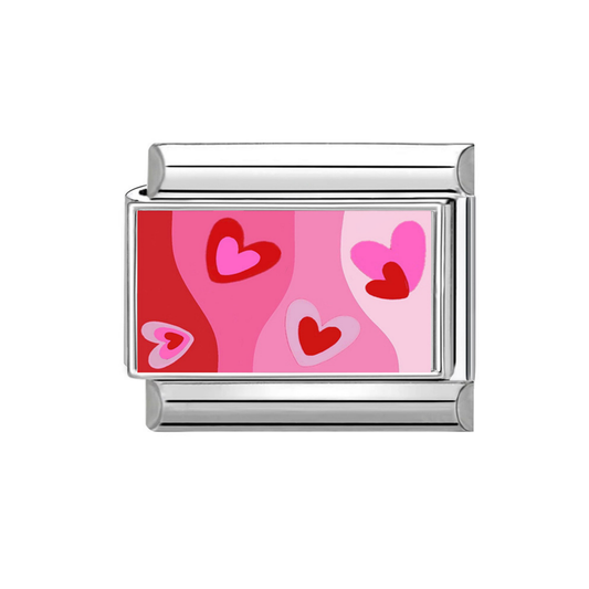Charm Corazones Rosas