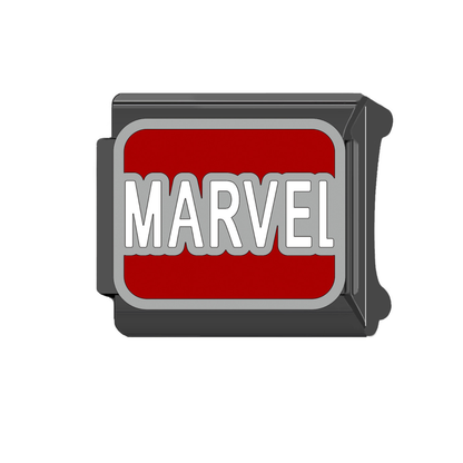 Charm Marvel Plateado y Negro