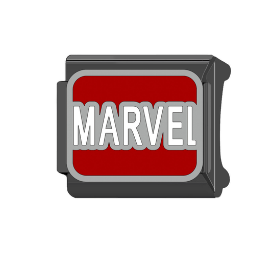 Charm Marvel Plateado y Negro