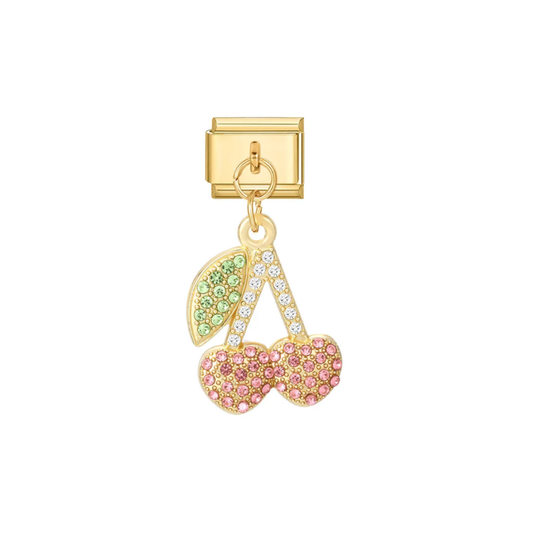 Charm Colgante Cereza Rosa
